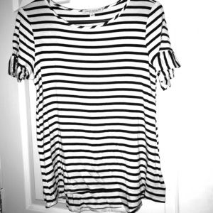 Flared Short Sleeve Top